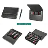 Genuine Leather Fountain Pen Case Box 12 Slots Cowhide Pouch Bag Writing Holder Supplies Accessories