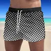 Mäns shorts Mens Swimming Trunks Trendy Polka Dot Print Board Drawstring Elastic Midje baddräkt Hawaiian Beachwear