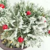 Decorative Flowers Artificial Mini Plant Pot Snow Scenery Plastic Bonsai Home Simulation Pine Tree Office Decoration