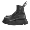 Laarzen Winter Dikke zool Heren Korte Trend Echt leer Mid Top Platform