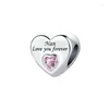 Loose Gemstones Wife Sisters Daughter Love You Forever Charms Beads 925 Silver Fit Original Bracelet Women Diy Jewelry Dangle Amulet Pendant