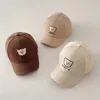 Sommar justerbar baby baseball cap småbarn tecknad björn broderi söta hattar för barn flicka pojke mjuk bomulls motorhuven 240220