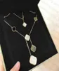 100 925 Silver Fashion Pendant Necklaces four leaf clover 18k Gold Mixed 5five Irregular flowers agate necklace for women design7294194