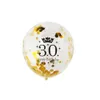 Ny ny 30 40 50 år gammal lycklig festdekor jubileum vuxen 30: e 40 -årsdagen latex ballonger guld