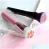 Pincéis de maquiagem Cat Garra Forma Cute Foundation Brush Man-Made Fiber Hair Birch Handle Face Makeup Brushes Pop Lovely Make Up Beauty Too Dhwe5