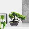 Dekorativa blommor konstgjorda krukväxter blommor bonsai simulering tall kruka dekoration skrivbord realistisk