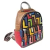 Модная женская сумка, красочный рюкзак на плечо, повседневная женская сумка в стиле ретро 030124a
