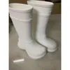 Boots Children Autumn/Winter 2023 Autumn New White Rain Boots Belenciagas Large Waterproof Middle Heel Inner Tube Knee Length Long Boots