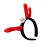 Hair Clips Chinese Seraphim Horn Headband For Women Girls Dragon Decors Headwear Plush Year Party