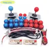 Joysticks Yinglucky Sanwa Diy Kit 2 Spelare DIY Arcade Joystick Game Kits med 20 LED -arkadknappar till USB -kodarpaket Arkad