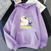 Kvinnors hoodies mops hund svettkläder kvinnor/män kawaii tröjor tecknad tryck hundar grafiska hoodie casual par kläder 2024 estetiska toppar