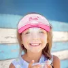 Hattar barn visir hatt sommarhatt med bladlös fläkt bärbar kylhuvudfläkt med visir justerbar personlig fläkt barn UV -skydd för