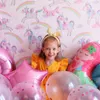 Yeni 8pcs/set pembe peri folyo balon 40 inç balon konfeti globos için bebek çocuklar için kız doğum günü partisi dekorasyon malzemeleri