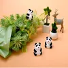 Simple Seven Cute Animal Ring Box Plastic Flocking Jewelry Display Ear Studs Case Black and White Panda Jewerly Container310m