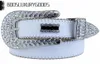 2022 BLOTSIMON Billts for Men Women Shiny Diamond Belt White Blanc Classic Cintura Uomo Boosluxurygoods6742220