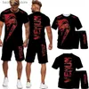 Survêtements pour hommes Summer Men S Set 3D Imprimer T-shirt Shorts 2 pièces Costume Hommes Vêtements Tenues décontractées Mode Harajuku Streetwear Sportswear 220708 Q240228