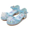 Utomhus barns höga häl prinsessa festskor sommar nya flickor sandaler baby barnskor lilla flicka kristallskor