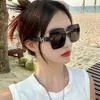 Designer 1to1 2024 New H Family Square Frameless Trimmed Sunglasses Popular on the Internet Personalized Street Photo Glasses Large Frame Fashion FC0B