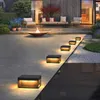 Pilier solaire carré à LED, 20cm, 40cm, 30cm, 50cm, lampadaire de paysage, extérieur, étanche IP65, pour porte de villa, décoration de jardin