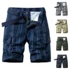 Shorts pour hommes Summer Korean Workwear rayé pour cinq points Pantalons décontractés Hommes Travail Mens Soldat 76 Vêtements