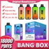 Original Bang Box 18000 Puff Disposable puff 18k Vapes Pen 26ml 18000 E Cigarette 0% 2% 3% 5% DUAL MESH Vaporizer Recharge Mesh Coil Puff 15000 15k 12000 12k