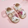 Tênis tênis tipietoes top brand unicorns couro macio no verão novo garotas infantil sapatos descalços sandálias infantis bebê criança 112 anos