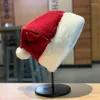 Berretti Cappello da Babbo Natale alla moda Natale Rosso Bianco Lana selvaggia per coppia Abbigliamento quotidiano