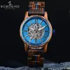Watches Bobo Bird Wood Automatic Mechanical Watch Men New Top Wristwatch Fashion Luminous Clock Great Gift Wood Box Custom