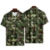 Męski Polos Camuflage Print Summer Button Lapel Polo koszule swobodne ograniczone krótkie t-shirt moda odzież sportowa Mężczyźni odzież 4xl