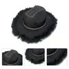 Boinas 449B Feather Cowgirl Hat Bachelorette Party Cowboy Bridal Fedora Glitter