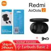 Écouteurs Global Xiaomi Airdots 2 Tws Bluetooth 5.0 casque sans fil Mi Ture écouteurs Basic 2 Original Xiaomi Redmi AirDots 2