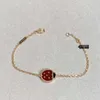 Designer sieraden luxe armband Vanca vier blad gras ster Ladybug vijf bloem vrouwelijk 18k rose goud natuurlijk witte fritillaria