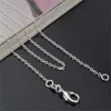 925 Sterling Silber Kette Halskette, Mode Männer/Frauen DIY Schmuck Rolo Kette 1mm Halskette 16 18 20 22 24 Zoll