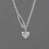 Necklaces Sterling Silver Necklace Women Clip Heart Shape O Chocker Chirstamas Trendy Fine Jelwery 240228