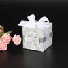 10pcs Cross candy box Bomboniere Wrap Holders with Ribbons For Baby Shower Baptism Birthday Wedding First Communion Christening 240226