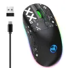 Mice Wireless Gaming Mouse TriMode 2.4GHz DualBluetoothcompatible 3600DPI Sensor HotSwappable RGB Light Game Mouse
