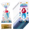 Yeni 50pcs Tema Şeker Çantaları Atıştırmalık Paketleme Denizkızı Tail Hediye Çantası Çocuklar için Kız Doğum Günü Malzemeleri Bebek Duş Dekoru