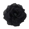 الزهور الزخرفية 100 pcs أسود وردة الحرير الاصطناعي زهرة حفل الزفاف ديكور حديقة ديكور ديي