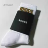 Rhude Cotton chaussette de coton hommes femmes concepteur de luxe luxe de haute qualité pure tricot confort marque représentative deodorisation absorber la sueur