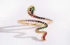 2020 Joyeria Mujer Stackable Rings Snake Rings for Women Gold Color Clear Cz Punk Rock Ring Animal Jewelry Q07087347227