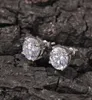 Styl Nakashtra okrągły naturalny biały diamenty kolczyki 14k białe złote kobiety biżuteria mody Studs1343614