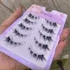 Faux cils 5 paires obliques épais moelleux mixte lumière naturelle européenne américaine cils cosmétiques