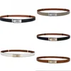 Ceinture de créateur lisse en cuir de couleur unie, ceintures fines en cuir de veau simple, matériau de ceinture ordinaire, ceintures de luxe créatives et élégantes pour femmes à la mode YD013 C4