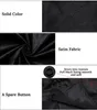 Colete de cetim preto com gravata de luxo, bolso quadrado, abotoaduras para homens, moda de casamento, clássico, masculino, negócios, smoking, coletes 240228