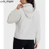 Lu Lu Align Yoga Womens Coats Winter Long Padding Tops Gym Sportkläder Training och träning Huva utomhus Soft Shell Jacket Liten