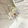 Bolsa de cosméticos láser transparente, cadena portátil de PVC, bolsas para teléfono móvil BXB3055 LL