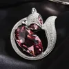 Brooch Avusturyalı Kristal Sevimli Tilki Takım Broş Mizaç Giyim Aksesuarları