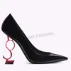 luxury designer heels women dress shoes patent leather high heel gold tone triple black nuede red womens lady fashion sandals party wedding office pumps