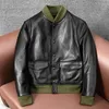 Style wojskowe Czarna jesienna kurtka pilotowa Mężczyźni M 4xl Faux PU skórzany płaszcz Mężczyzna odzież Kurtki motocyklowe 2024 Spring 240223
