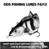 Robot simning lockar fiske auto elektriskt fiske lure bete wobblers för swimbait USB laddningsbart blinkande LED -ljus 240220